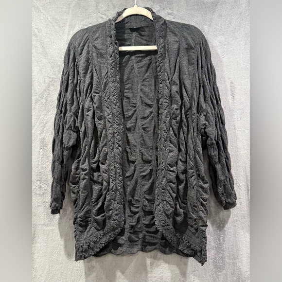 Lafayette 148 New York Sweaters - Lafayette 148 New York Open Front Ruched 100% Wool Cardigan Women’s Small